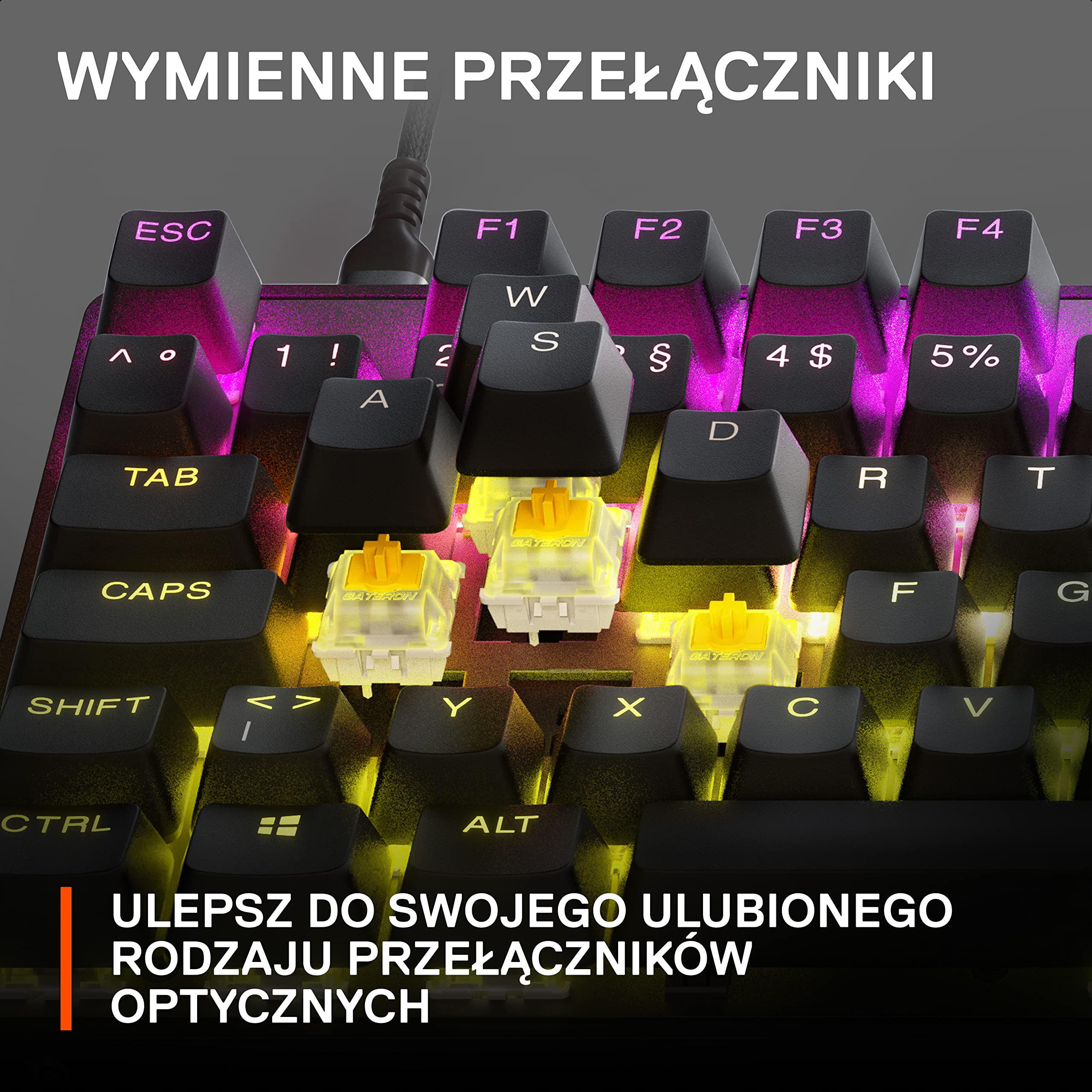 Steelseries Apex 9 Tkl 64847 Klawiatura Gamingowa, Czarny, Kompaktowy (TKL)