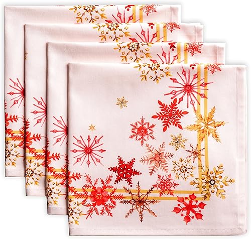 Miniatura 69 de Maison d' Hermine Juego de 4 servilletas de tela 100% algodón reutilizables para uso diario, servilletas cuadradas lavables para cenas, fiestas