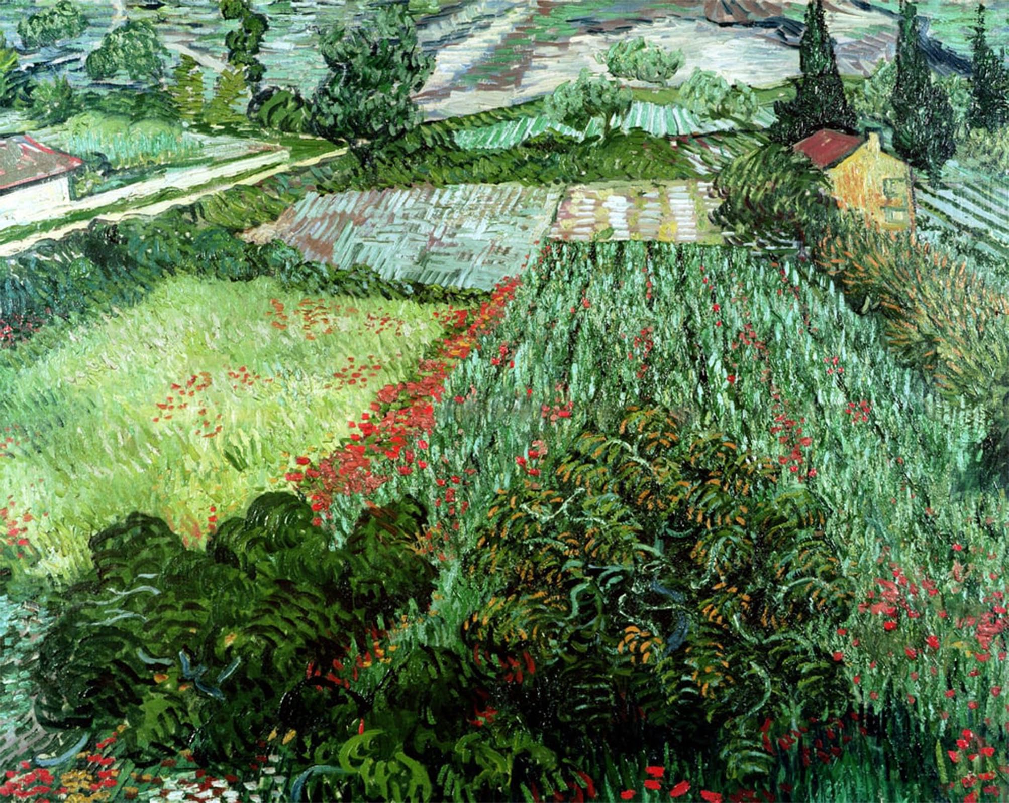 ARTXLXXBN Famous Prints Artwork Pictures Poster Painting Art Field with Poppies Artwork Landscape Pictures for Home Decor 60x90cm