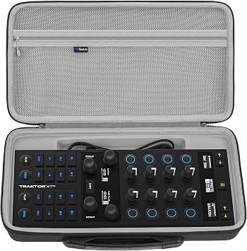GEEKRIA Hard Shell Travel Case Compatible with Native Instruments Traktor X1 / X1 MK3 / Traktor Kontrol Z1 Mk2, Audio DJ Controller Carrying Bag Dark Grey