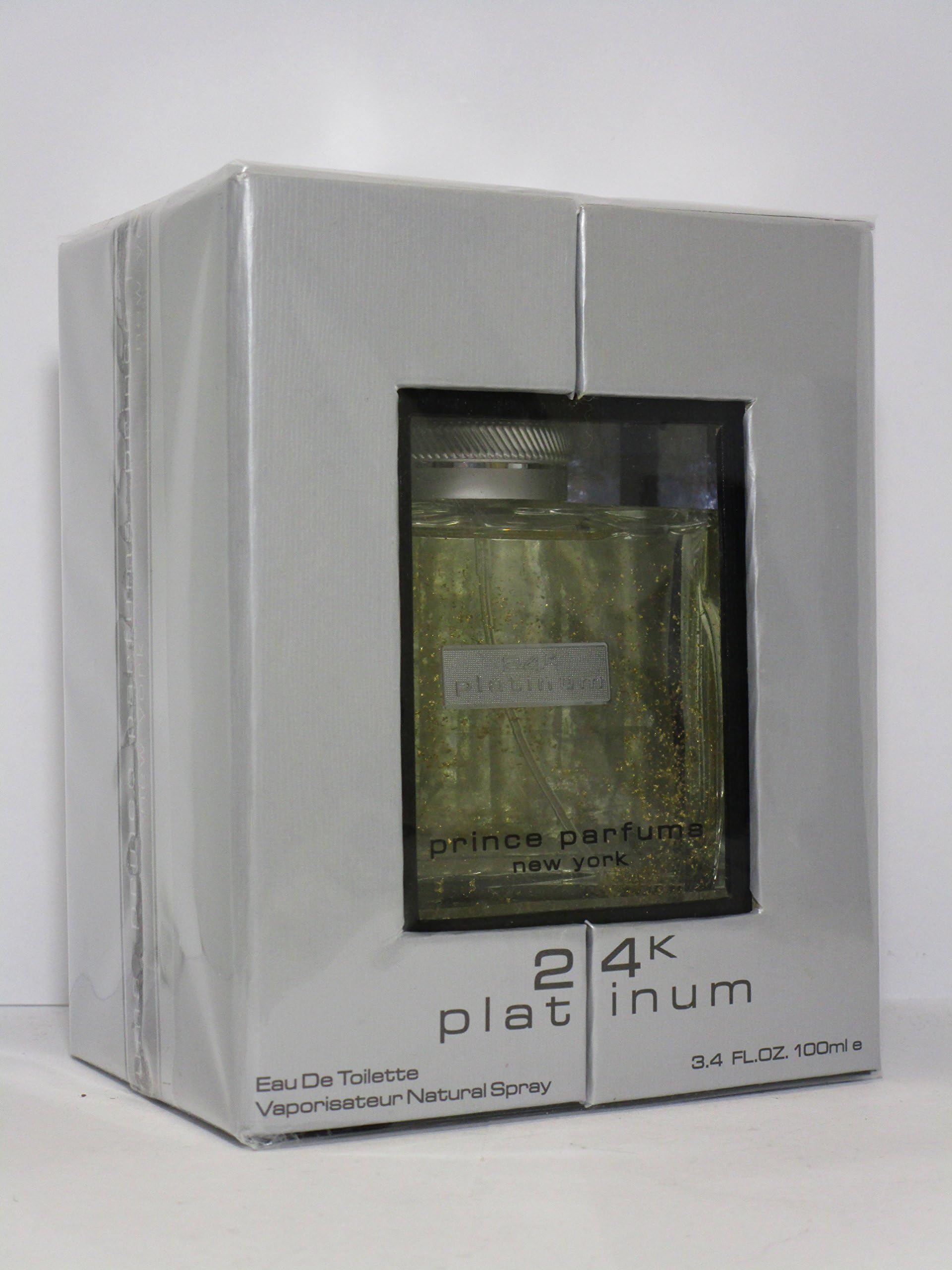 24K Platinum Eau de Toilette Spray for Men, 3.4 Ounce