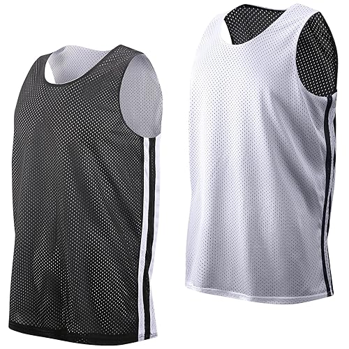 Men's Reversible Basketball Jersey - Mesh Athletic Tank Top, Breathable