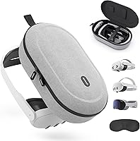 Vista 1 de Syntech Hard Carrying Case Compatible with Meta Quest 3SQuest 3Oculus Quest 2VPPico4, Accessories VR Headset with Elite Strap, Touch Controllers for