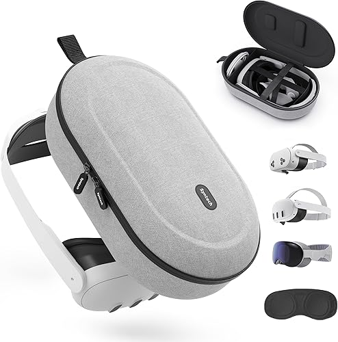 Syntech Hard Carrying Case Compatible with Meta Quest 3SQuest 3Oculus Quest 2VPPico4, Accessories VR Headset with Elite Strap, Touch Controllers for