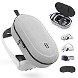 Syntech Hard Carrying Case Compatible with Meta Quest 3S/Quest 3/Oculus Quest 2/VP/Pico4, Accessories VR Headset with Elite Strap, Touch Controllers for Travel Storage (Do Not Fit 3rd-party Headstrap)