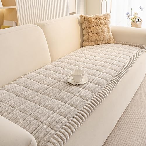 Miniatura 10 de MEETSKY Fundas de sofá lavables, fundas antideslizantes para sofá de 2 cojines, aptas para mascotas, funda protectora de muebles suave, alfombra