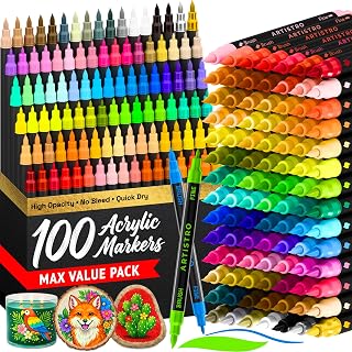 ARTISTRO Acrylic Glass Markers for Wine Glasses and Drinkware, Vibrant Paint Pens for Party Charms, Washable Temporary Writing on Stemware and Goblets