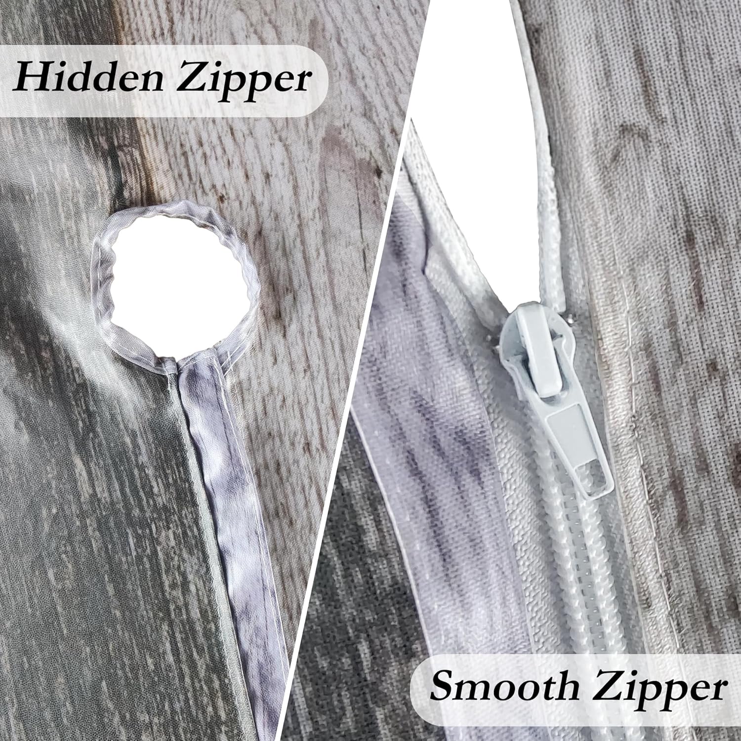 Farmhouse Round Outdoor Fitted Tablecloth with Umbrella Hole Waterproof Wipeable Round Table Cloth Zippered Patio Table Covers for Picnic,Patio,Garden (Brown, 45"-52")