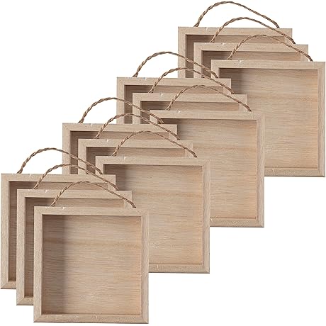 Make Market 5" x 5" Unfinished Wooden Shadow Boxes