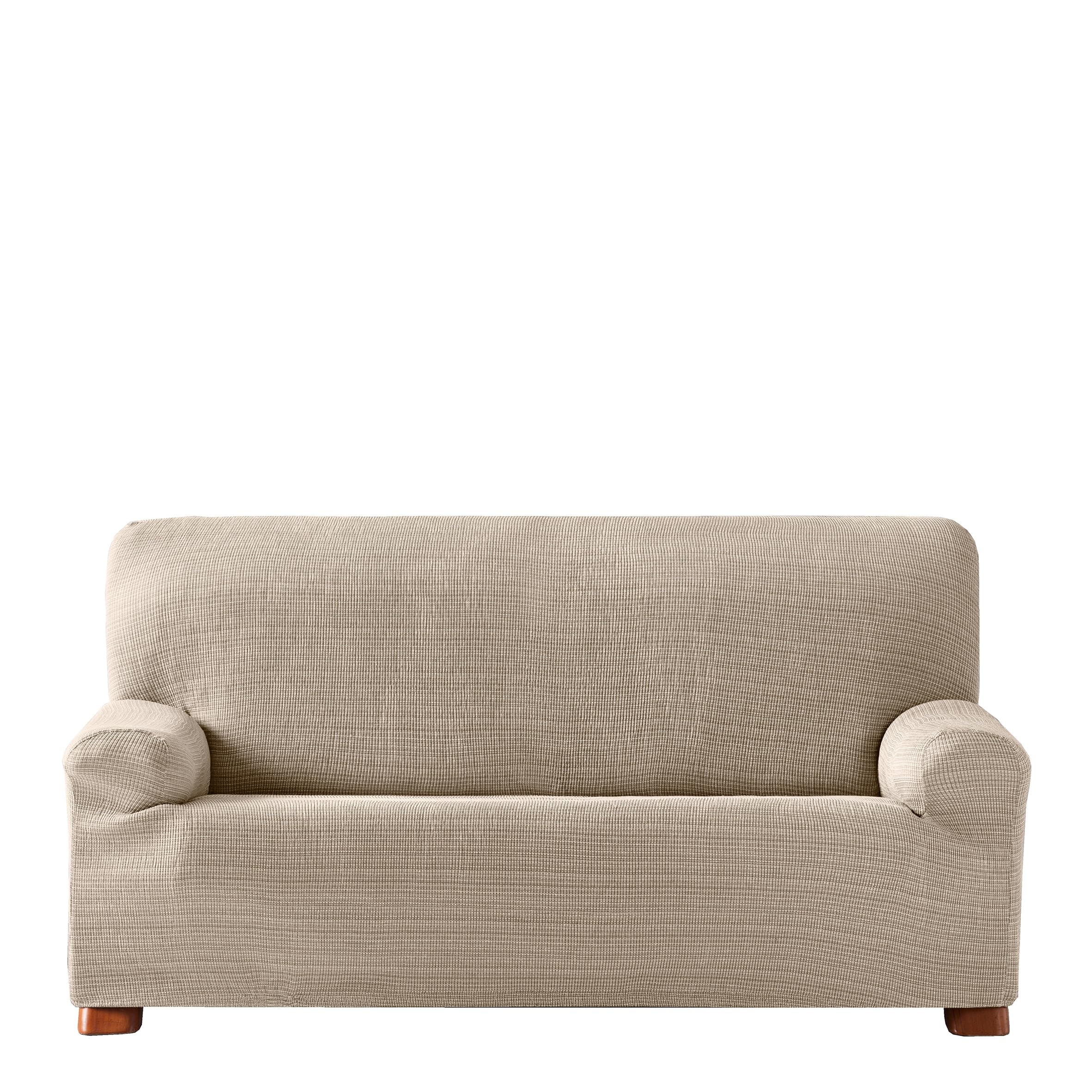 Eysa Aquiles Elastic Sofa Cover 3-Seats, Polyester-Cotton, Ecru, 37 x 29 x 9 cm