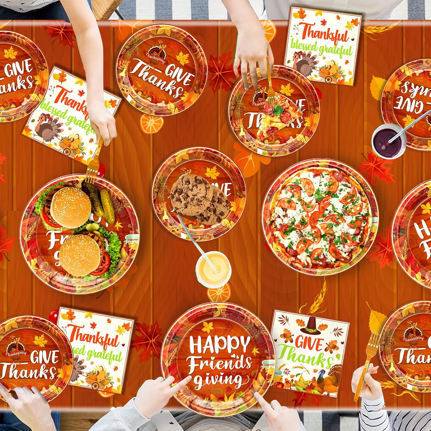 189Pcs Friendsgiving Party Decorations Friendsgiving Plates and Napkins Friendsgiving Tablecloth Friends Giving Party Decorations Friendsgiving Cups Friendsgiving Decorations