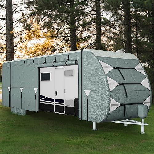 Miniatura 2 de YITAHOME Cubierta de remolque de viaje de 24 a 27 pies, súper gruesa, impermeable, resistente al viento, anti-UV, antidesgarros, cubierta de cámper,