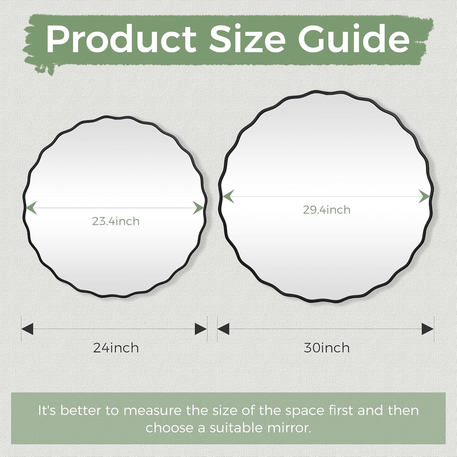 Black Round Mirror,Bathroom 30 Inch Vanity Flower Wall Mirror,Modern Circle Floral Mirror for Wall,Wood Mirror for Bedroom Living Room Entryway