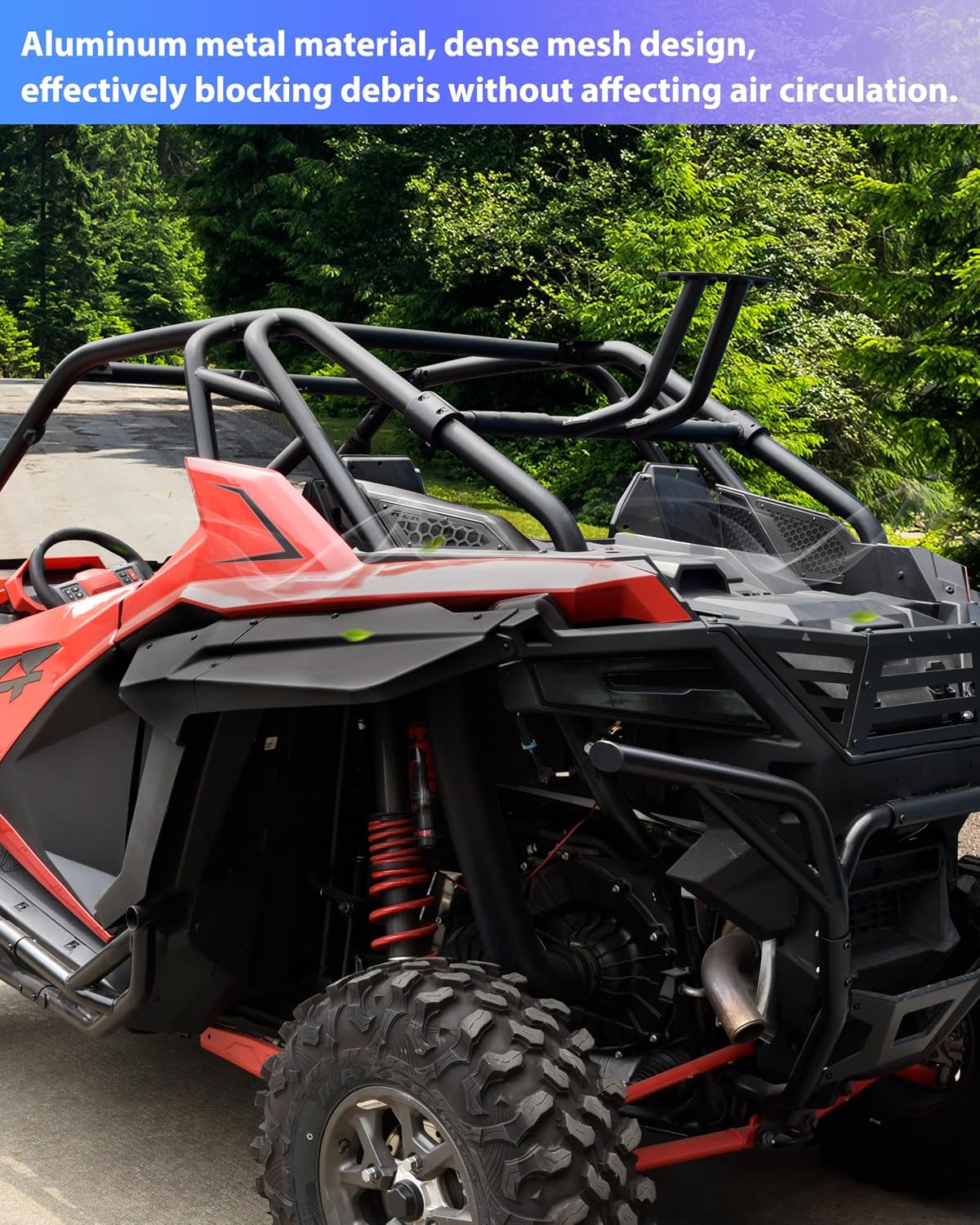 Air Intake Cover Aluminum Mesh Engine Side Vent Grill Inlet Protection Cover Bezel for Polaris RZR PRO XP/XP 4 2020-2026/RZR Turbo R/R 4 2022-2024 & PRO S/S 4 2025 2026 Accessories (6PCS)