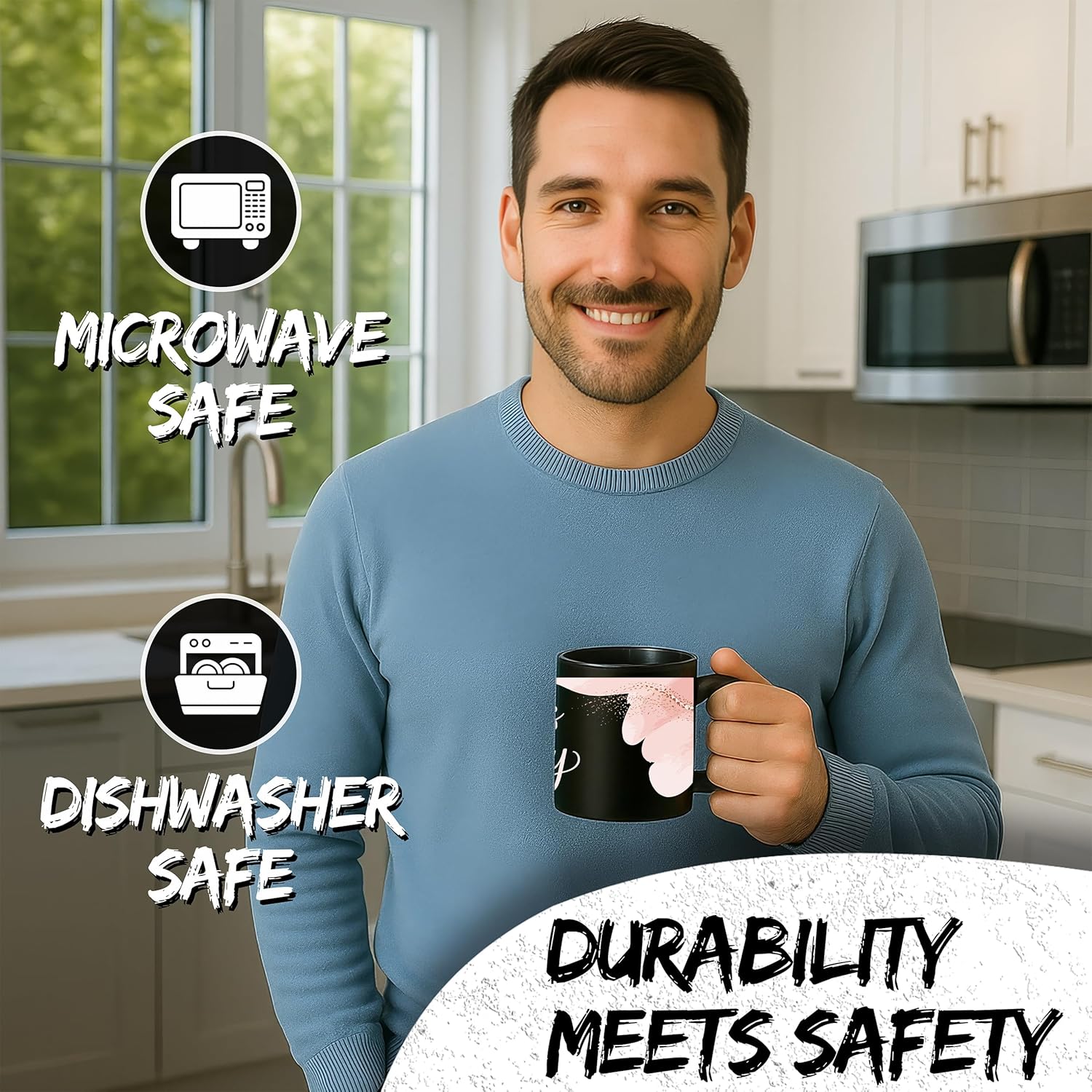 Boss Lady Ceramic Coffee Mug 11oz Girl Power Feminist Quote - Tea Coffee Mug with Comfortable Grip - Unique Fun Gift Cup for Office or Home - Vibrant Long-Lasting Print ID45211 - Image 4