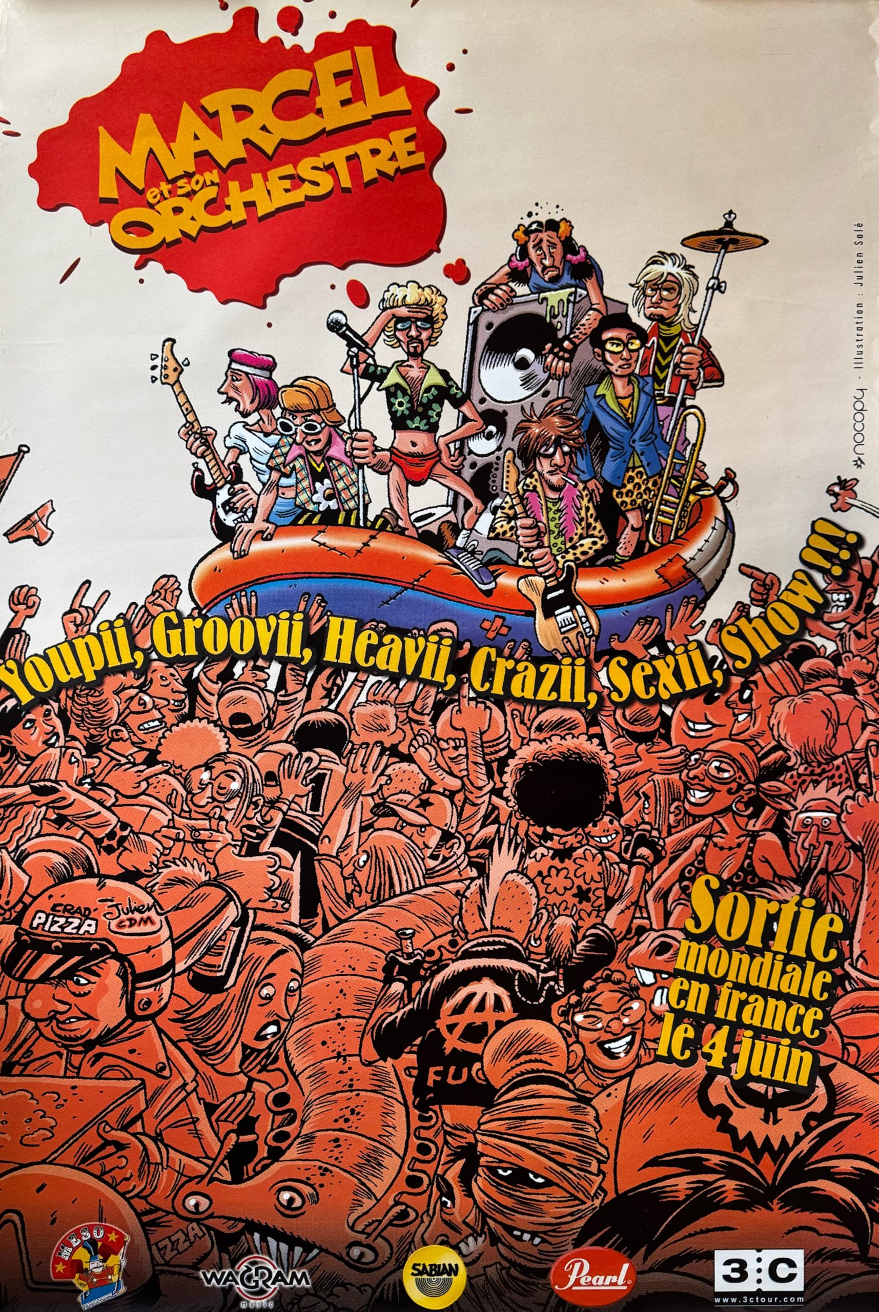 Affiche Marcel Et Son Orchestre 2003 original 80X120Cm - 2
