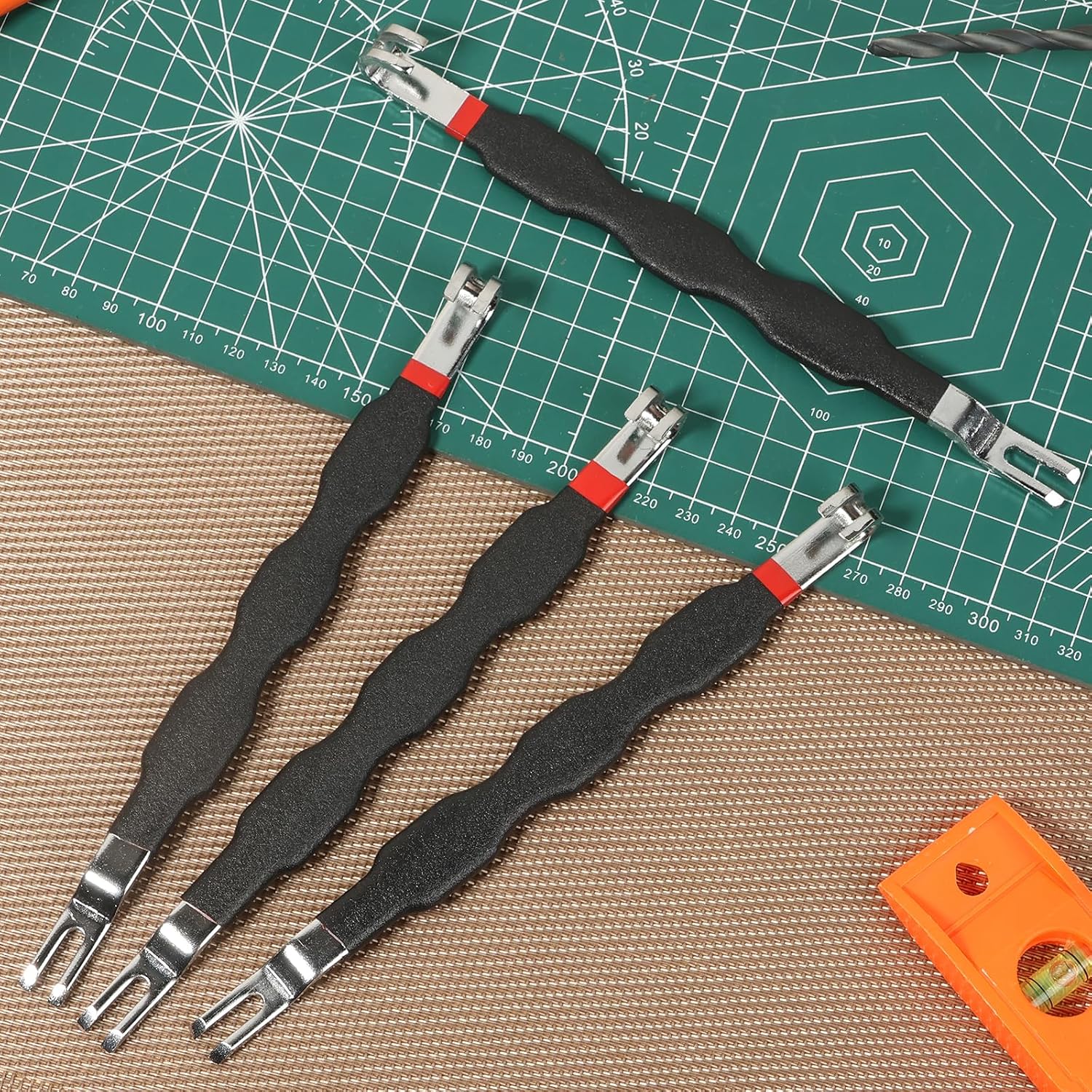 4 Pcs Electrical Connector Removal Tool, Automotive Terminal Connector Separator, Carbon Steel Electrical Disconnect Pliers for Car Truck SUV Wiring Harness Repair, 7.48 Inch, Black