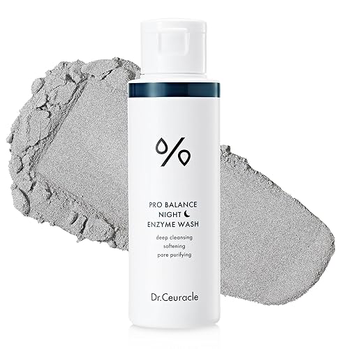 Dr.Ceuracle Pro Balance Enzyme Powder Face Wash - Jabón facial de enzima natural coreano de día y noche para limpieza profunda de poros, eliminación