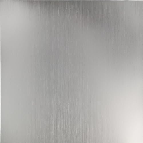 Vista 2 de FASÄDE Panel de techo decorativo de vinilo con pegamento de estilo tradicional y patrón 1 en níquel cepillado (muestra de 12 x 12 pulgadas)