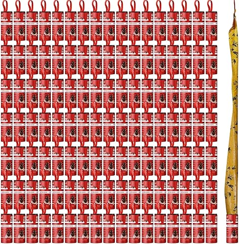 Miniatura 29 de Qualirey Paquete de 160 tiras adhesivas para moscas para interiores y exteriores, cinta de papel para colgar moscas, trampa para insectos voladores