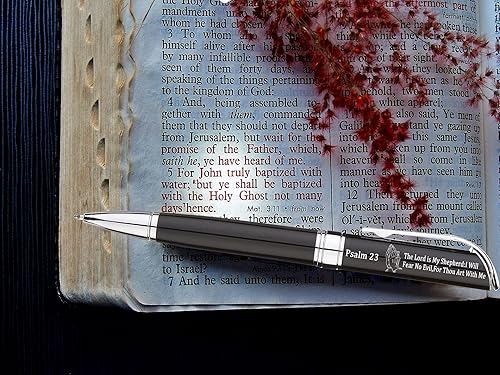 Miniatura 3 de Bolígrafo de regalo personalizado de fe católica con versículo bíblico grabado, escritura religiosa cristiana, regalos de oración para hombres y