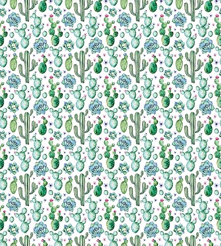 Miniatura 2 de Ambesonne Juego de funda de edredón de cactus, pintado a mano, plantas exóticas saguaro, tuna y suculentas, arreglo de espigas, juego de cama