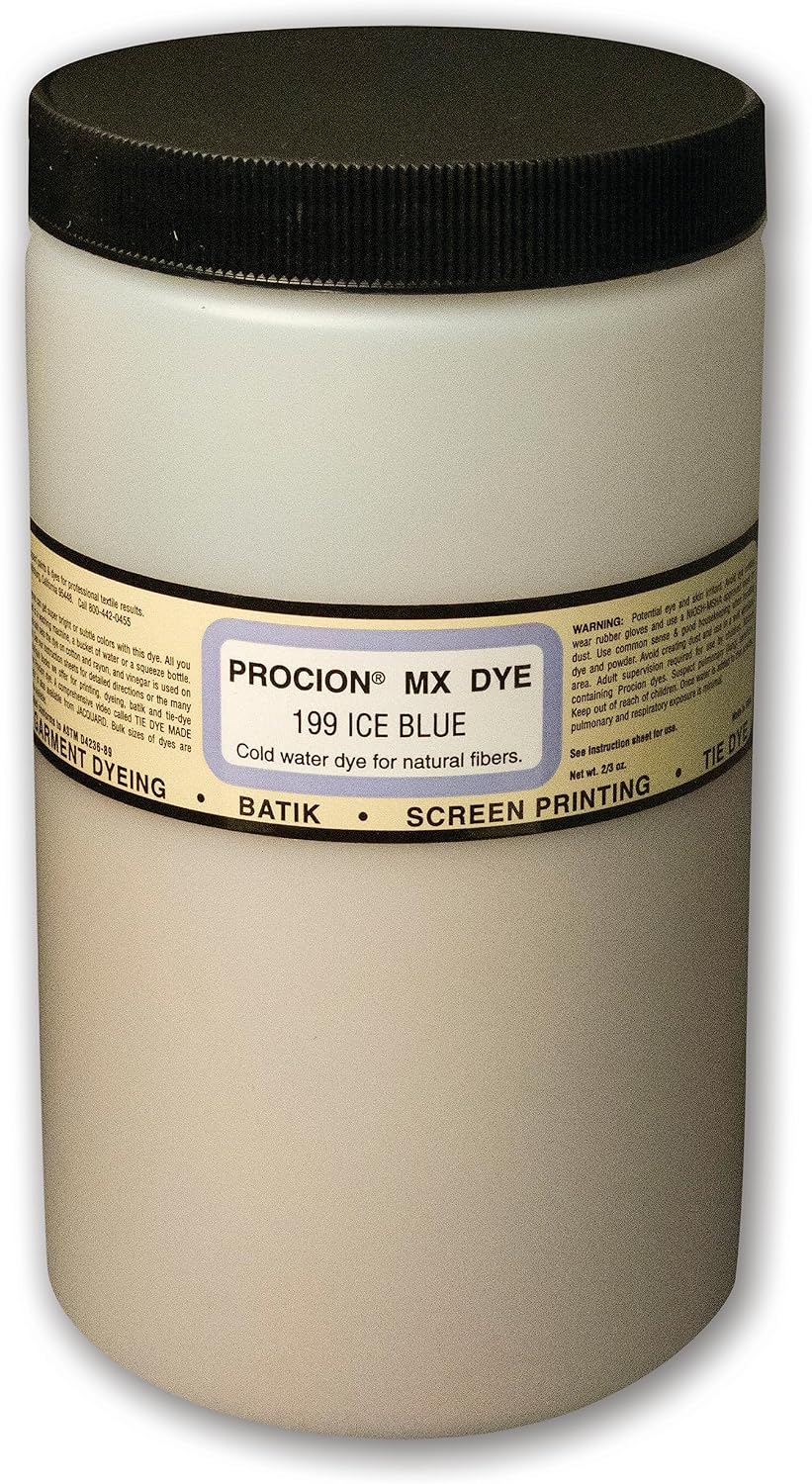 Jacquard Procion Mx Dye - Undisputed King of Tie Dye Powder - Ice Blue - 1 Lb - Cold Water Fiber Reactive Dye Made in USA
