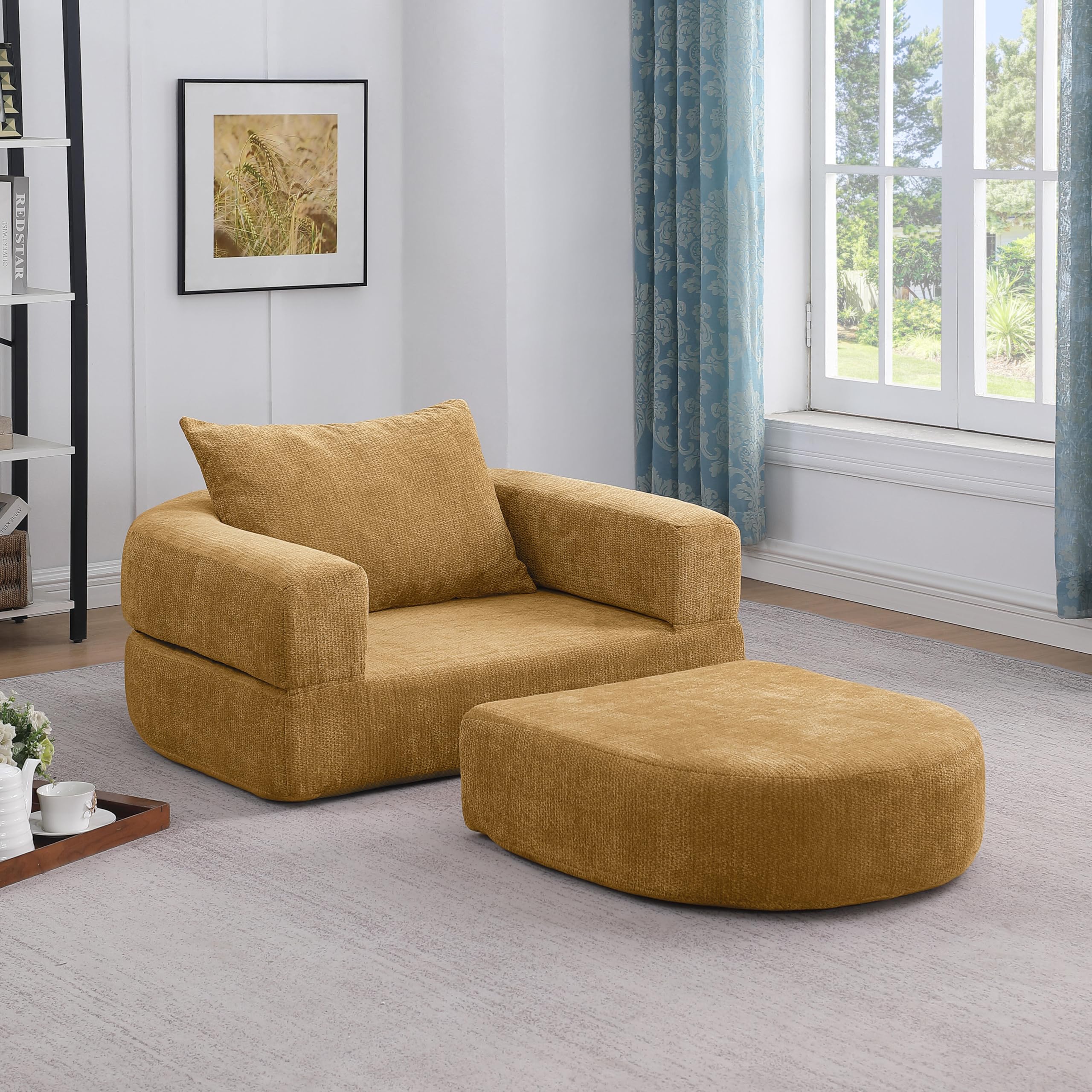 Składana sofa do spania ze zdejmowanymi podłokietnikami, nie wymaga montażu, antypoślizgowa