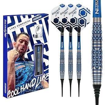 RED DRAGON Darts - Professional Player Luke Humphries 'Coolhand' TX5 Series 18g Dart Arrows 90% Tungsten Professional Darts Soft Tip Parallel Dart Set Includes Dart Flights & Shafts