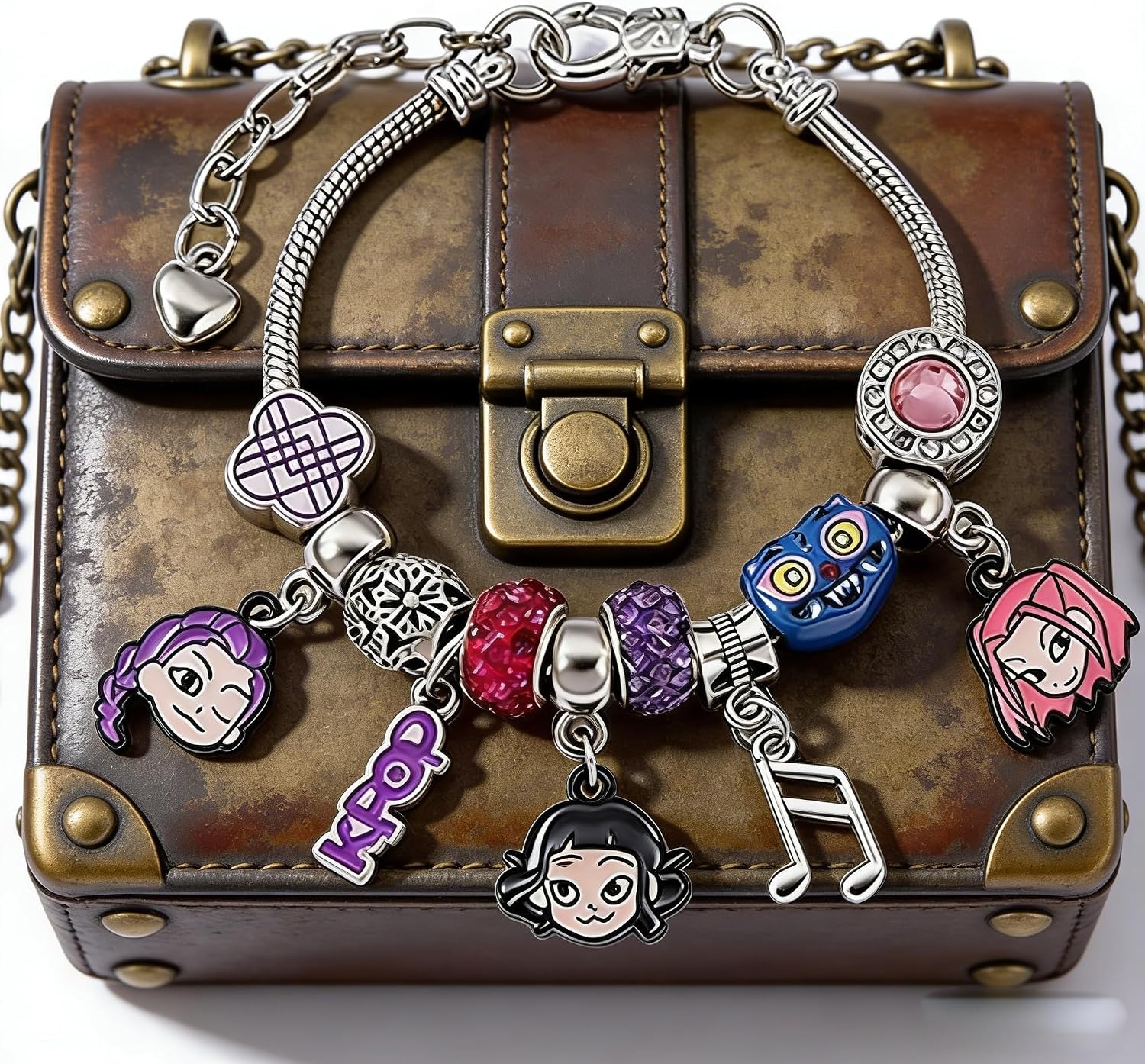 K.Pop Demon Hunters DIY Bracelet for Women, Charms Bracelet with Customizable Order, Pop Jewelry Accessories, Birthday Gifts