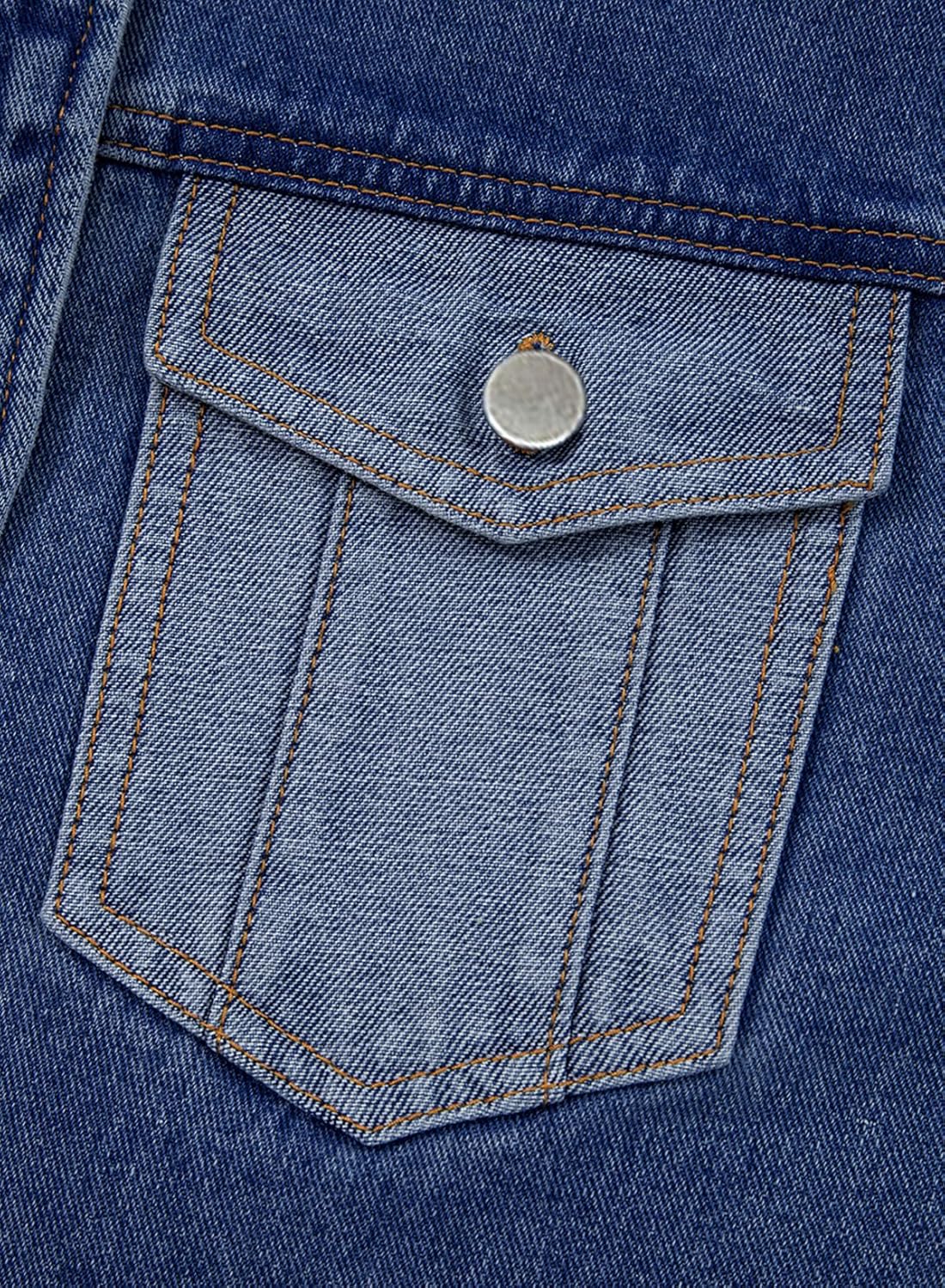 Sidefeel Women's Jean Jacket Oversized Boyfriend Shacket Button Down Long Sleeve Trendy Tonal Wash Denim Jackets - Image 7