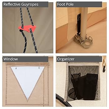 Amazon.com : WHITEDUCK Alpha Canvas Wall Tent Waterproof 4