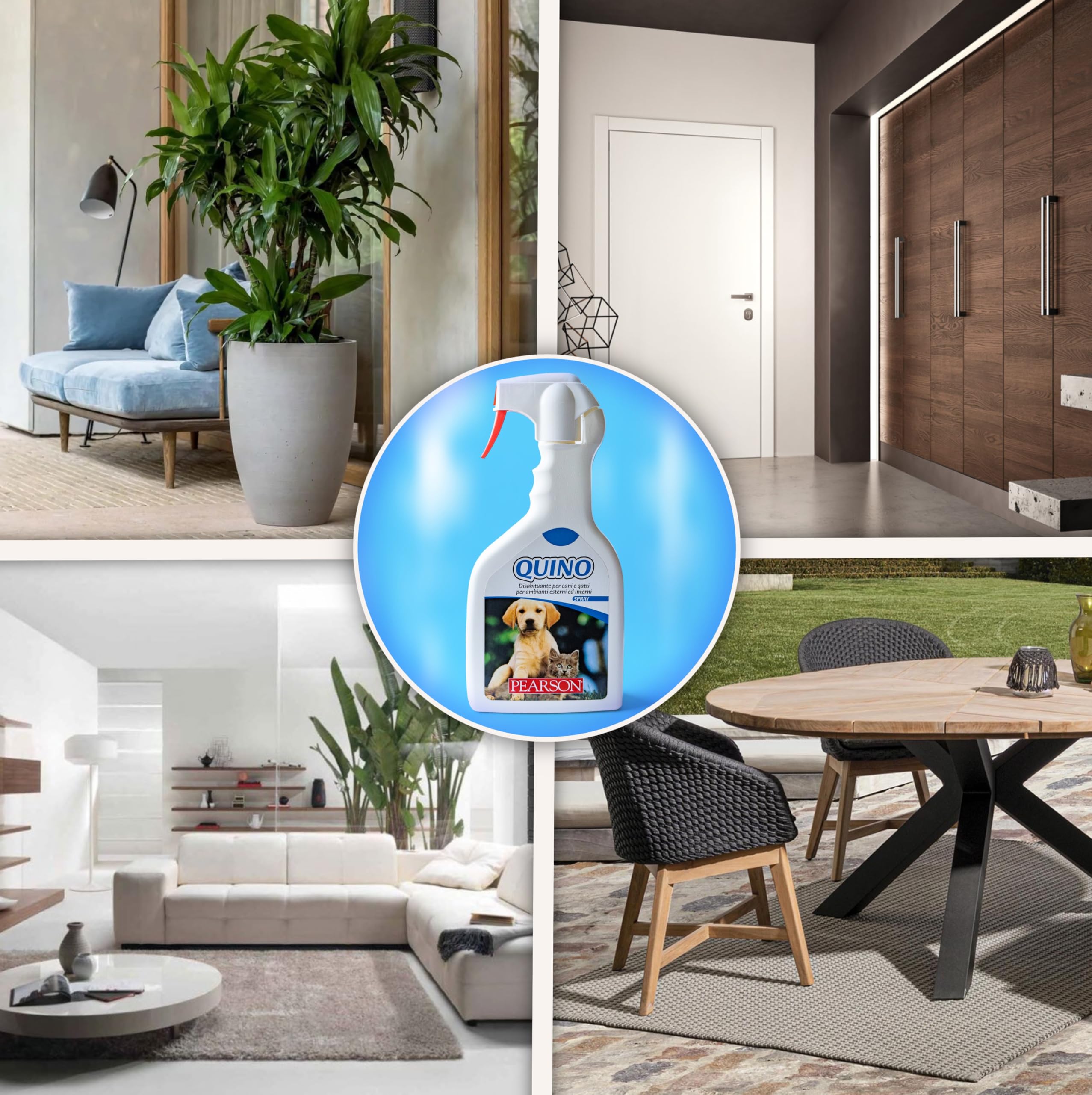 PEARSON Repulsif Chat Exterieur et Intérieur 700ML, Repulsif Chat et Chien, Stop Pipi Chat et Chien, Anti Urine et Anti Marquage Urinaire Chat, Spray Dissuasif Made in Italy