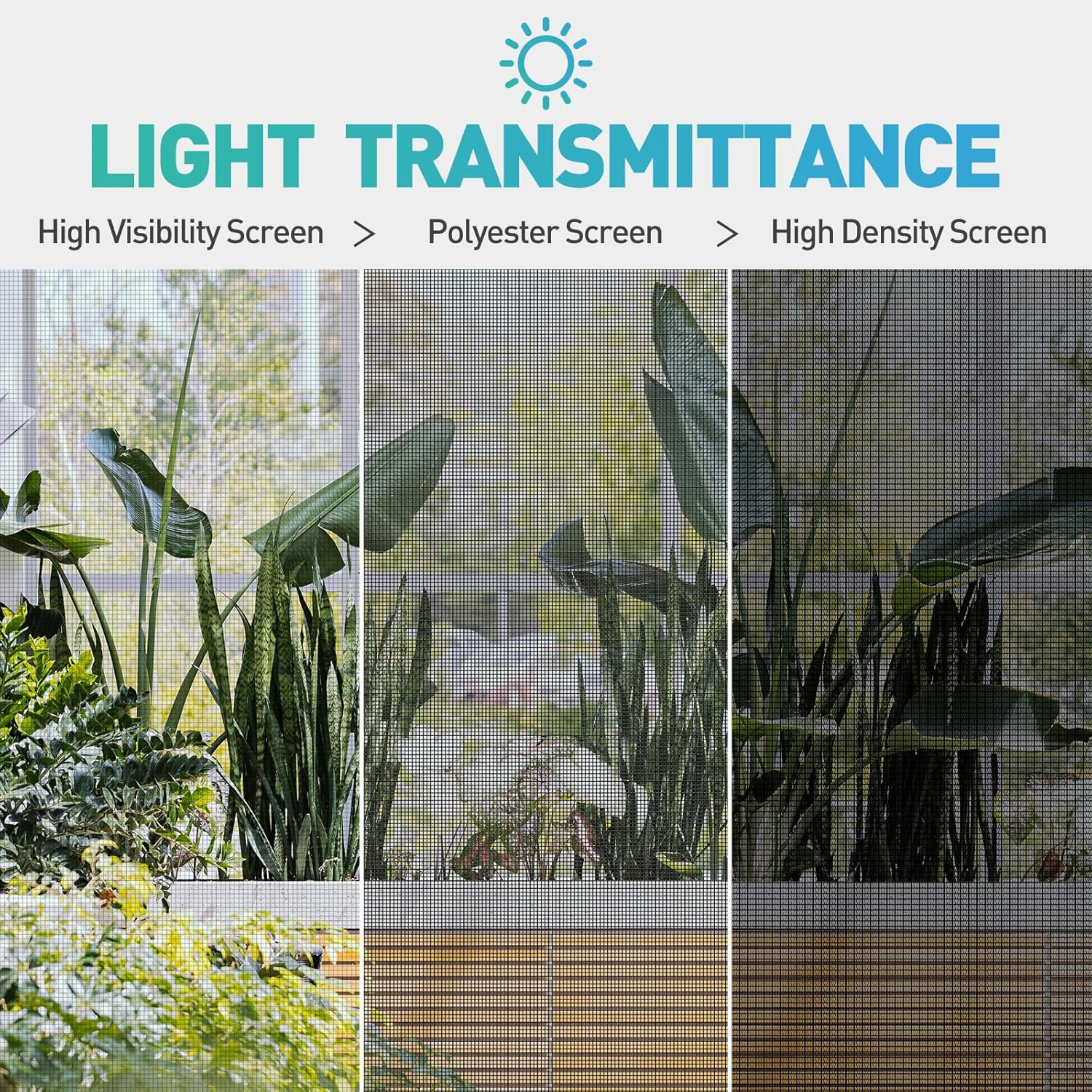 Window Screen,100Mesh High Density Dust and Pollen Filtration Anti-Allergy Window Screen Mesh,37.4IN x 16.4FT Polyester Screen Replacement Repair Kit for Window, Door,Patio,Porch