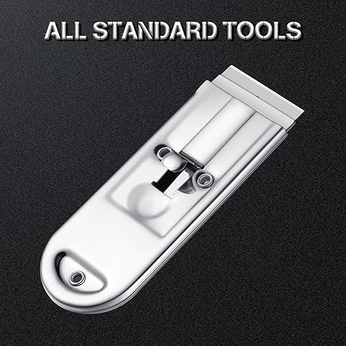 Miniatura 4 de Honoson 40 cuchillas de afeitar de un solo filo, repuestos de cuchillas de afeitar de borde recto, cuchillas planas industriales afiladas de acero