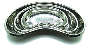 3 Pcs Kidney Tray Set 6"+8"+10" Small+Medium+Large Stainless Steel Premium Instruments