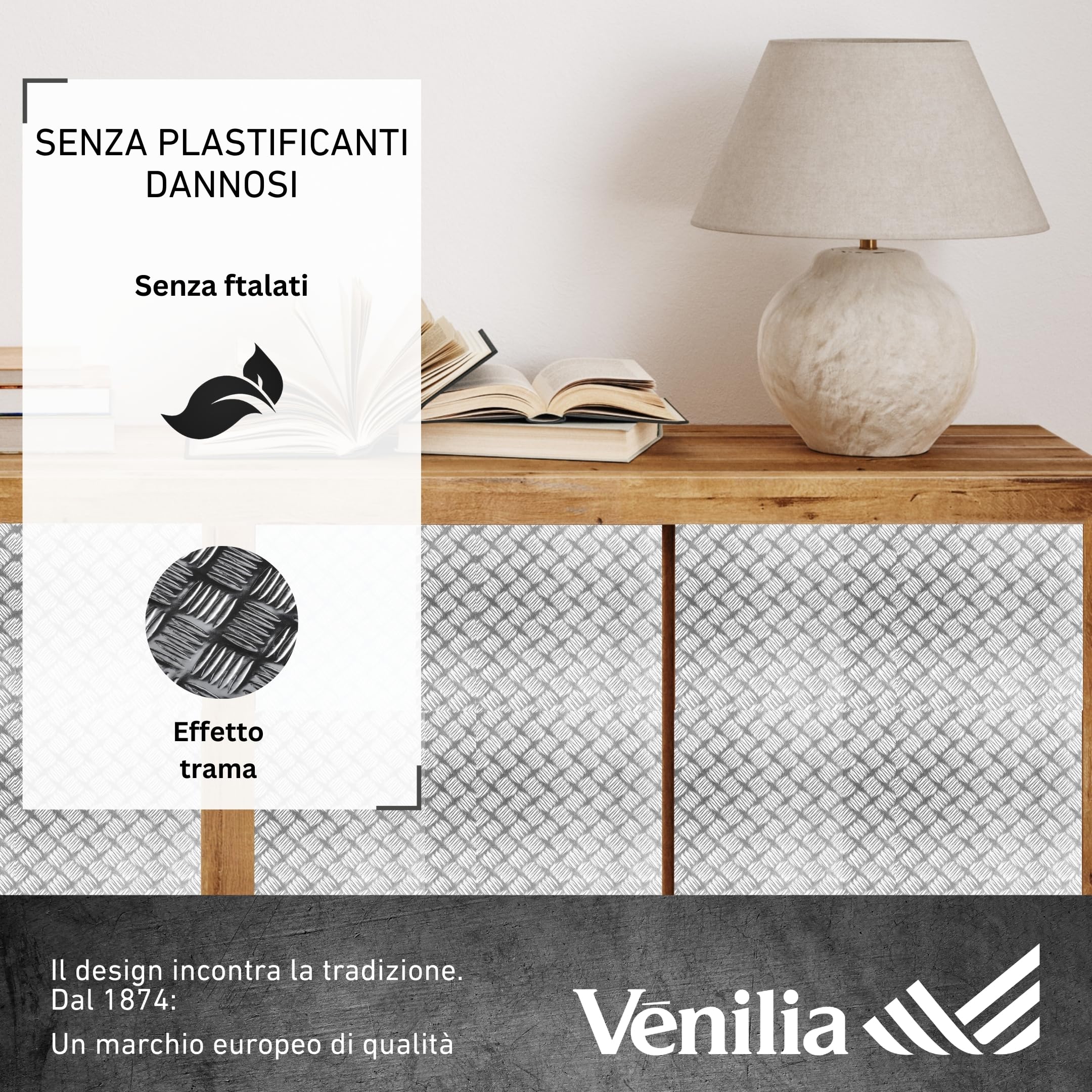 Pellicola Adesiva Venilia Effetto Velluto - Caramello Beige 45x100cm, Spessore 140μ, Senza Ftalati - Foto 9