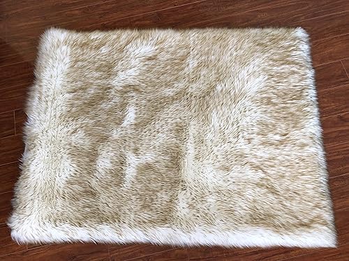 Miniatura 3 de LAMBZY Alfombra rectangular de piel de oveja sintética, súper suave, hipoalergénica, de felpa, lujosa alfombra de felpa lanuda y sedosa para