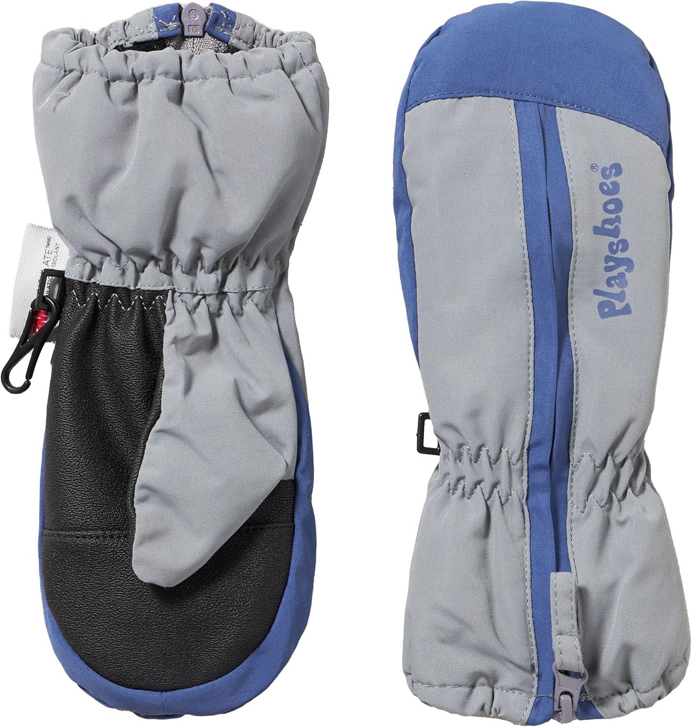 Playshoes Unisex Kids Zip Snow Mittens, Grey, 2 (approx. 2-4 Years)