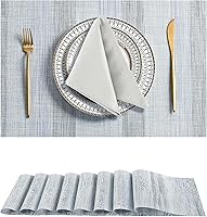Vista 107 de Leetaltree - Manteles individuales, resistentes al calor, antideslizantes, para mesa de comedor, lavables, duraderos, tejido de PVC