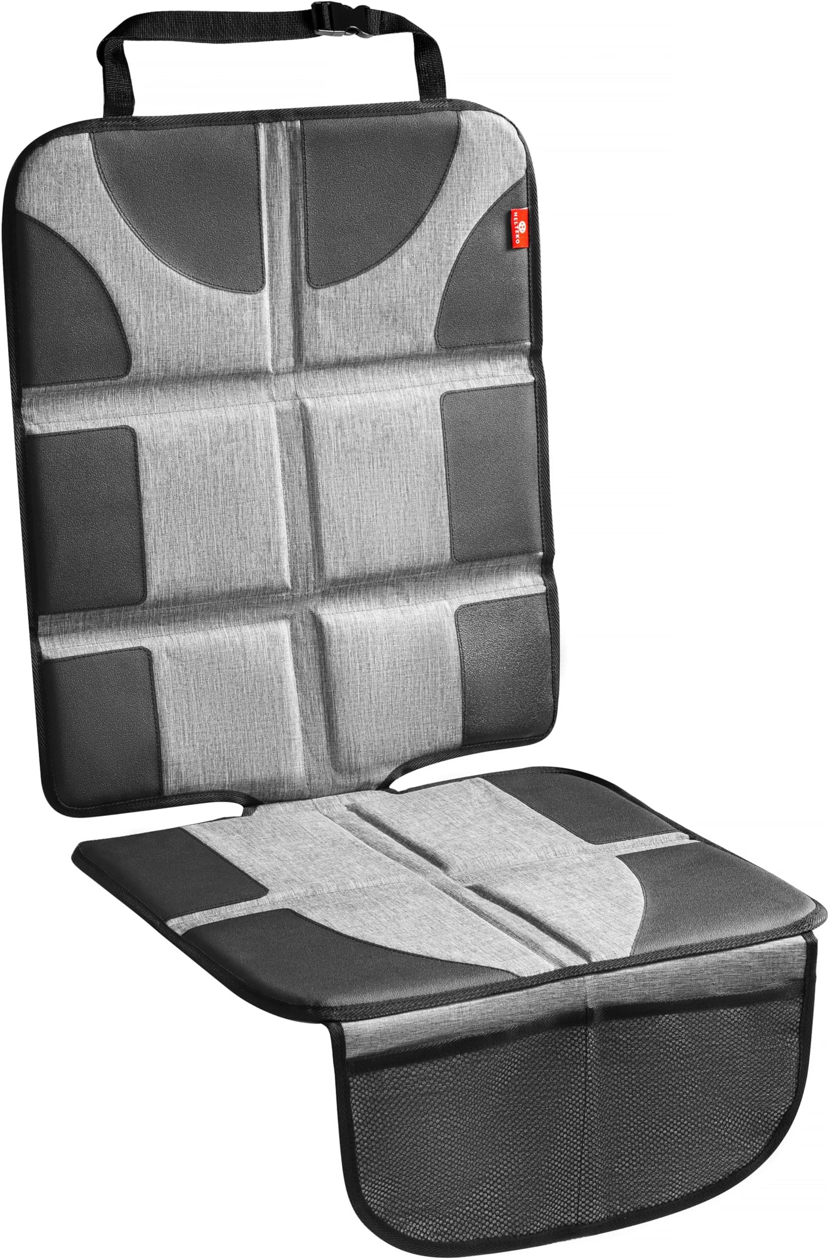 H Helteko Car Seat Protector with Thickest Padding - Large Cover for Baby Carseat Safety, Waterproof & Stain Resistant Protective 300D Fabric, Child Auto Seat Protectors & 2 Pockets for Handy Storage…