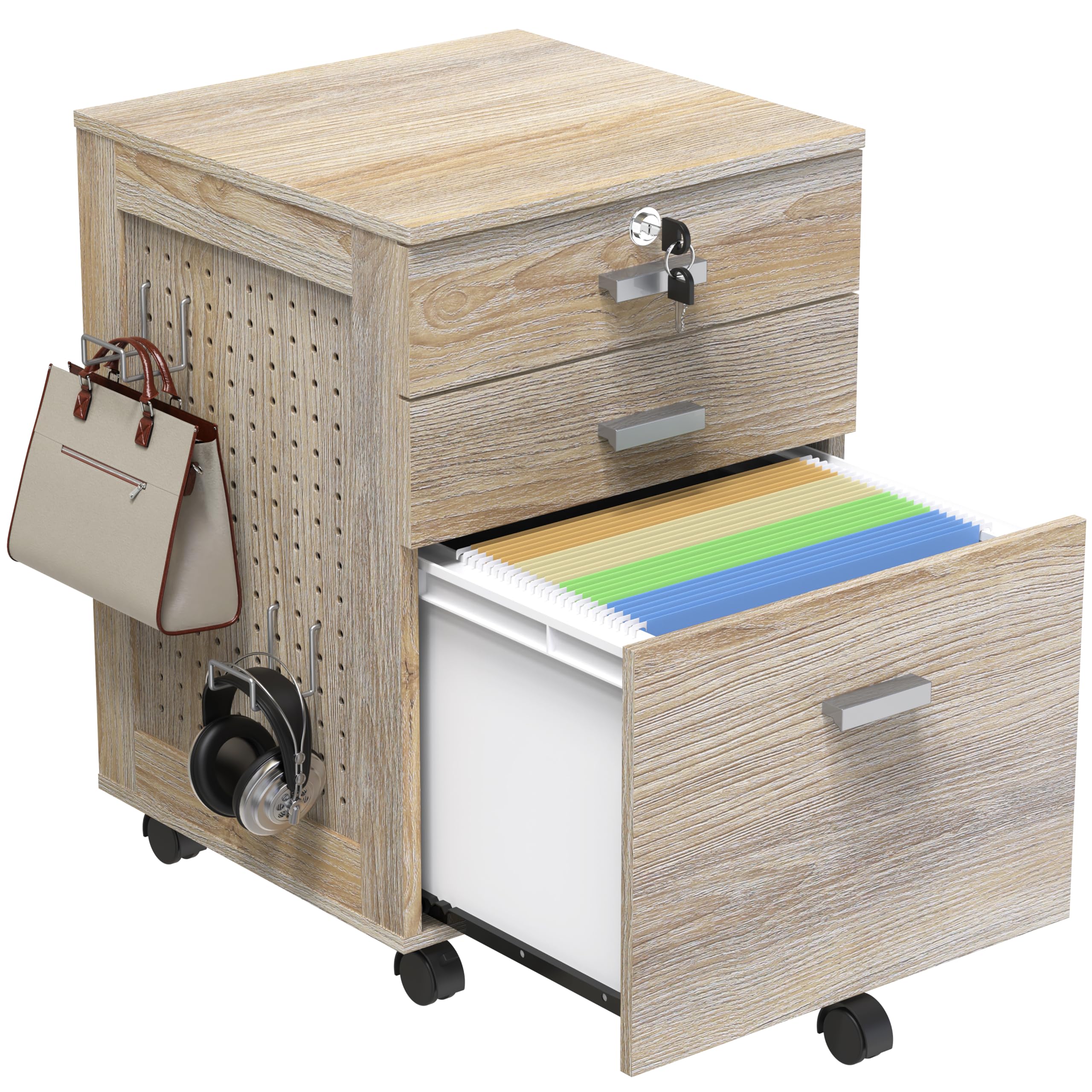 Armoire mobile en érable pour organiser votre bureau à la maison