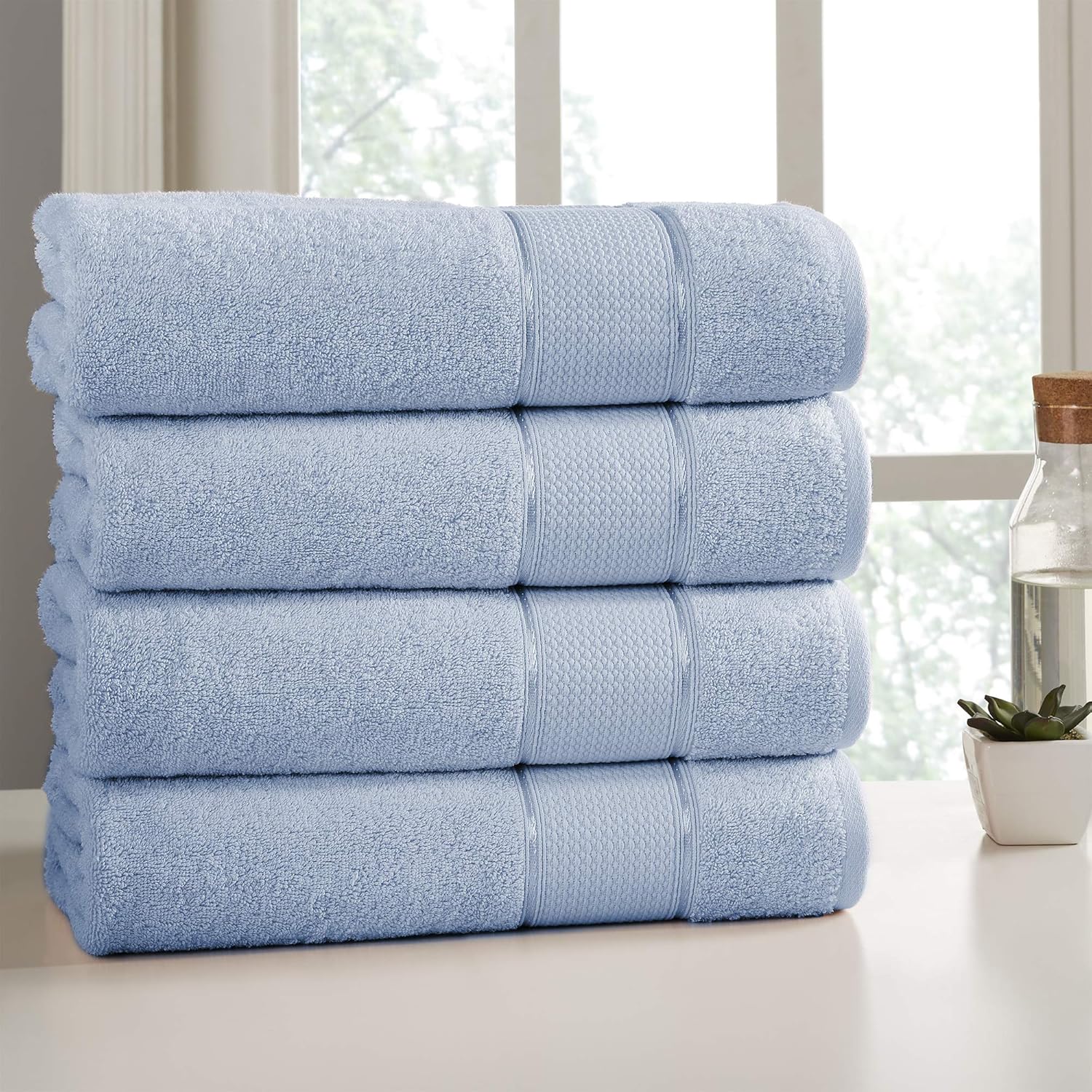 Modern Threads 4-Pack SpunLoft Bath Towel Grey 30x54