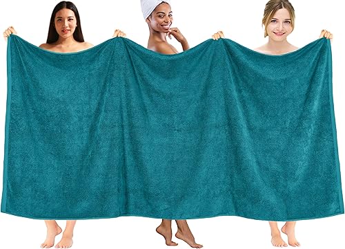 Vista 50 de DAN RIVER Paquete de 1 toalla de baño de 40 x 80 pulgadas, toallas de baño extragrandes de secado rápido para baño, toallas suaves y absorbentes