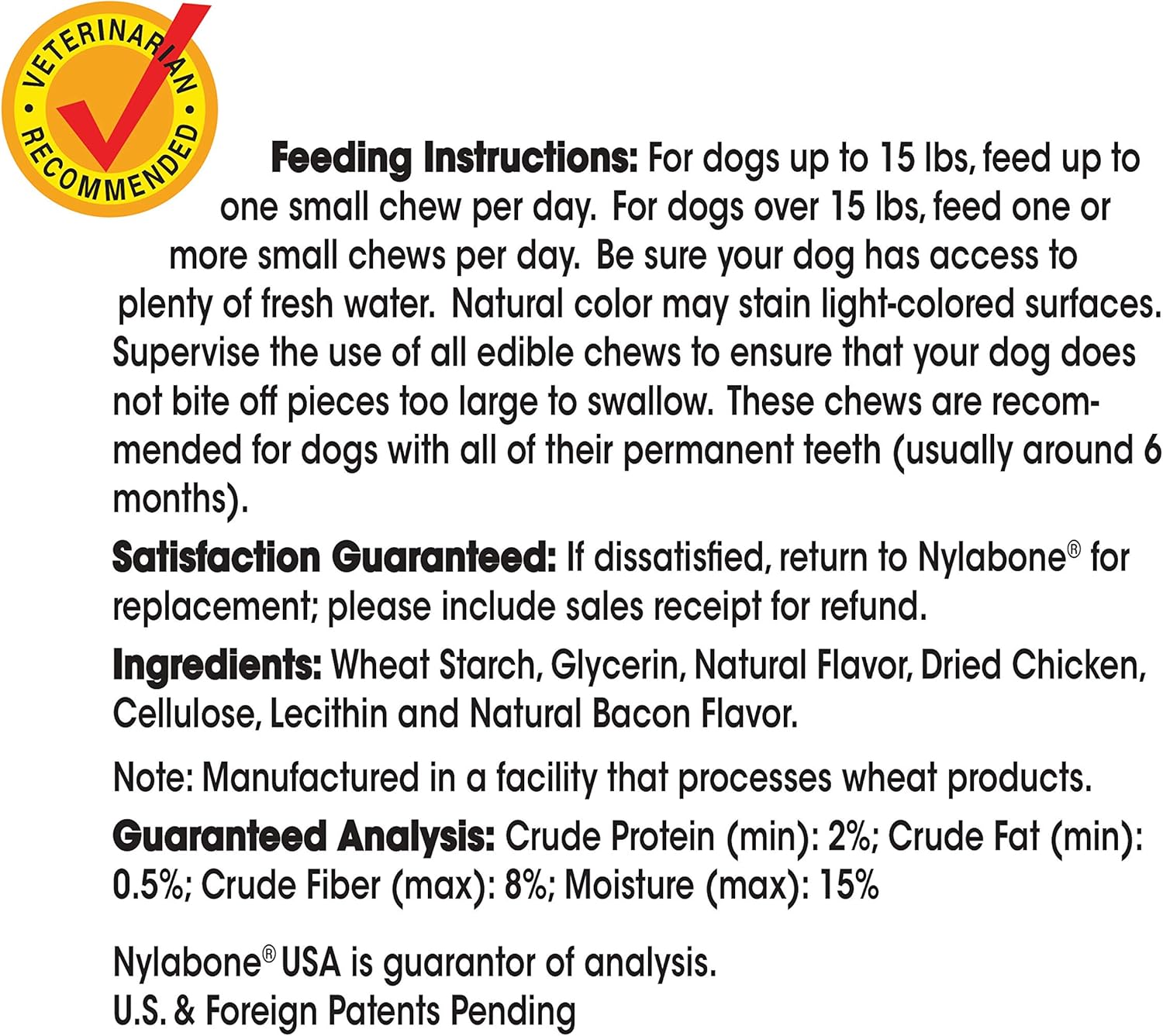 Nylabone Nubz Budz Natural Long Lasting Edible Dog Chews 20 Count Small - Up to 30 lbs.