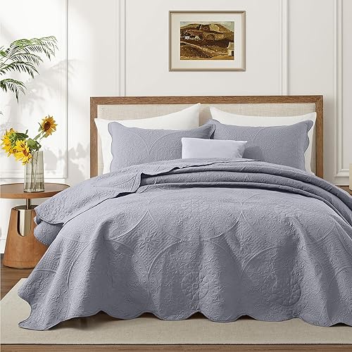 Vista 30 de IR Imperial Rooms - 10 juegos de colcha tamaño individual (68 x 86 pulgadas), para hoteles, habitaciones de huéspedes, colchas ligeras reversibles