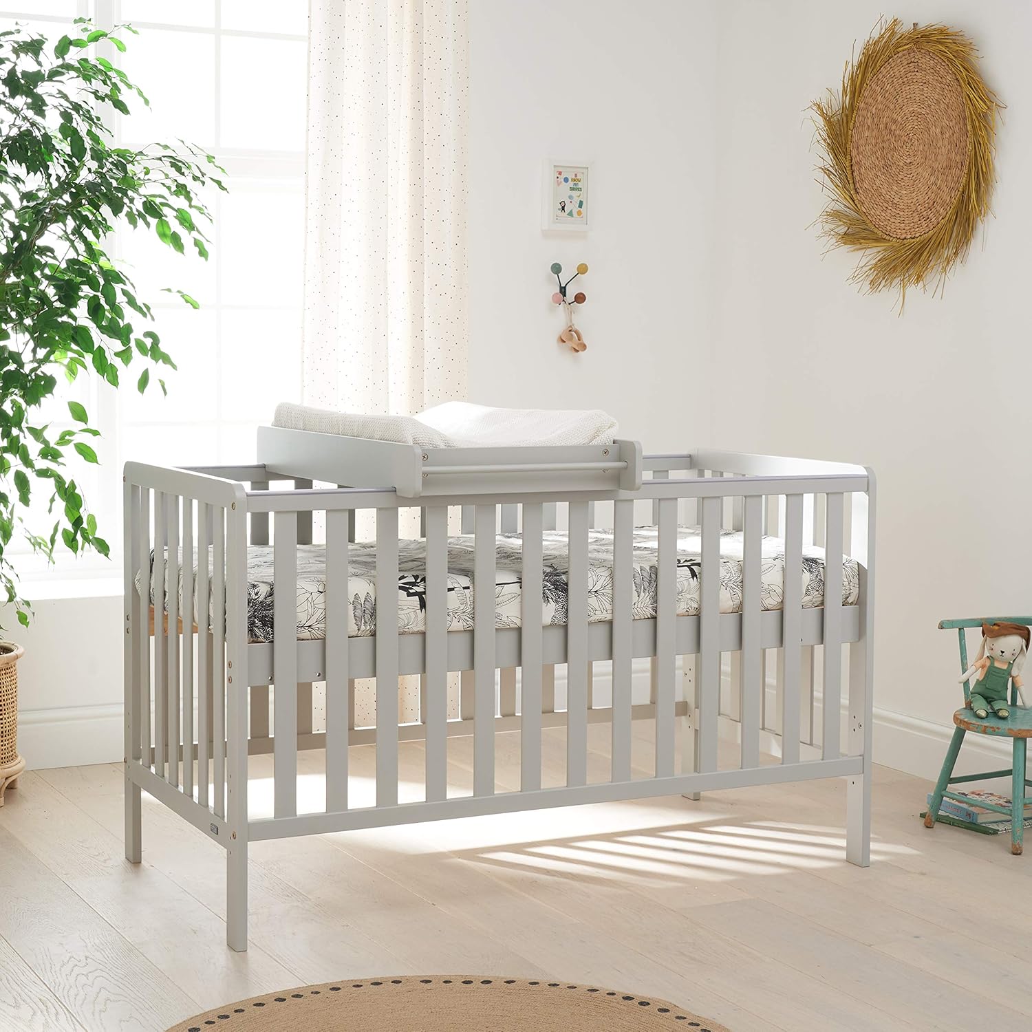 Tutti Bambini Malmo Wooden Cot Bed & Cot Top Changer 3 in 1 Convertible