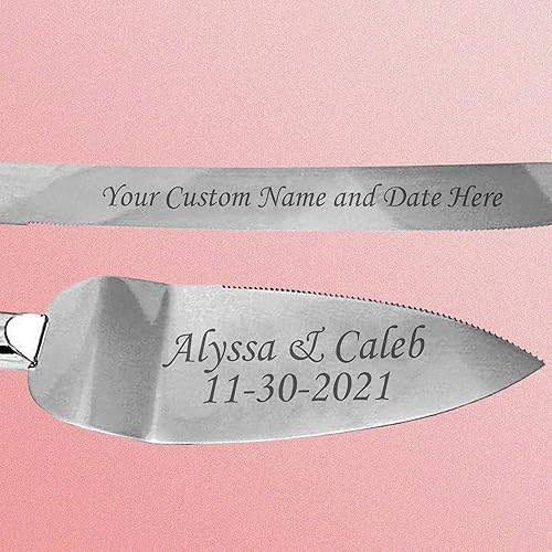 Miniatura 6 de Hat Shark Juego de cuchillo personalizado para tartas y servidor de aniversario de boda, grabado gratis, regalos para él, para ella, para niños,