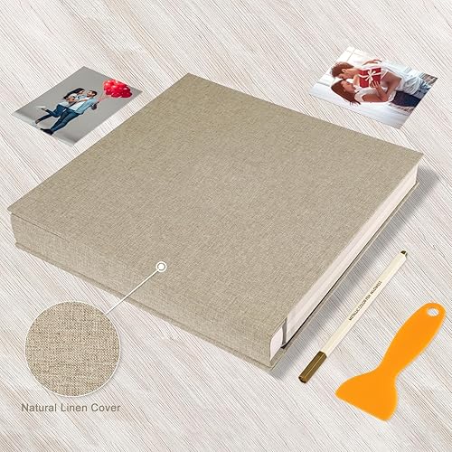 Miniatura 8 de Álbum de fotos autoadhesivas, álbumes de recortes, álbumes de fotos magnéticos con páginas adhesivas para fotos de 4 x 6, 5 x 7, 8 x 10 pulgadas,