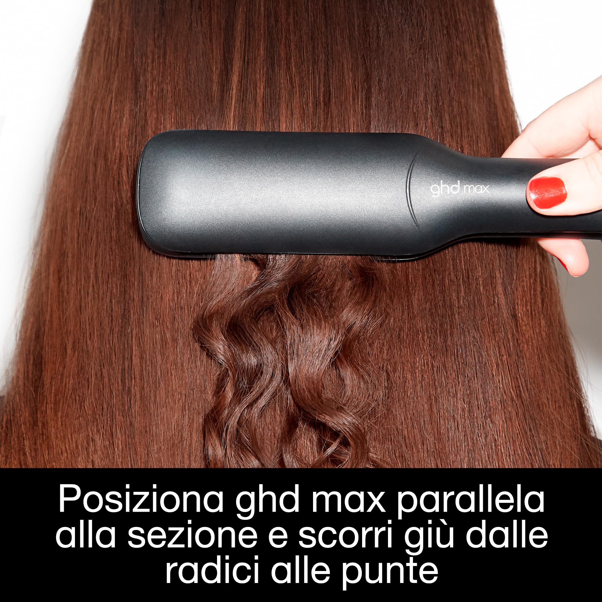 ghd Max Piastra & Styler a Lamelle Ampie – Lamelle Extra Large per Styling Rapido, Maggiore Lucentezza, Senza Crespo – Per Capelli Lunghi, Spessi o Ricci